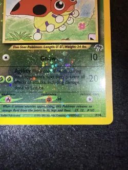 Pokemon Ledyba Reverse Holo 7/18 from Southern Islands in MP+ condition! - Image 5