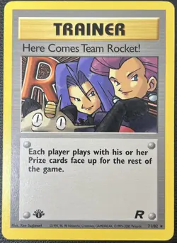 Here Comes Team Rocket 71/82 1st Edition Team Rocket Rare Pokemon Card LP+ - Image 1
