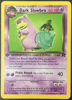 Dark Slowbro 29/82 1st Edition Team Rocket Rare Pokemon Card LP+ - Image 1