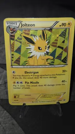 Pokemon Jolteon BW91 Black Star Promo Eeveelution Card - Hp / Damaged - Image 1