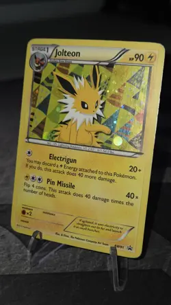 Pokemon Jolteon BW91 Black Star Promo Eeveelution Card - Hp / Damaged - Image 3