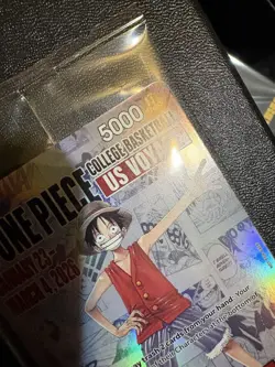 One Piece College Basketball Promo Card Monkey D Luffy - Image 3