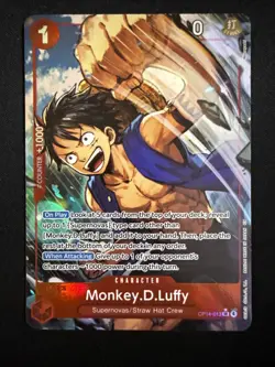 ONE PIECE TCG CARD Monkey.D.Luffy OP14-013 Alt Art The Azure Sea's Seven (OP14) - Image 1