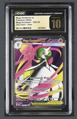 2025 POKEMON CGC 10 PRISTINE MEGA GARDEVOIR EX 159/132 MEGA EVOLUTION ULTRA RARE - Image 1
