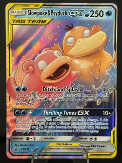 Slowpoke & Psyduck GX 35/236 Unified Minds Ultra Rare Pokemon TCG Card - Image 1