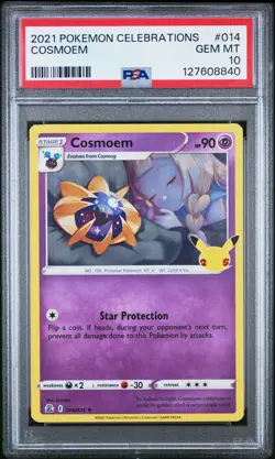 2021 POKEMON CELEBRATIONS #014 COSMOEM PSA 10 - Image 1
