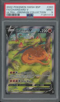 2022 Pokemon SWSH BSP Ultra Premium Collection #260 Charizard V Mint PSA 9 - Image 1