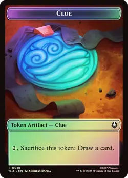 MTG FOIL {Ally Token} (#007) // {Clue Token} (#018) - Avatar: The Last - Image 2