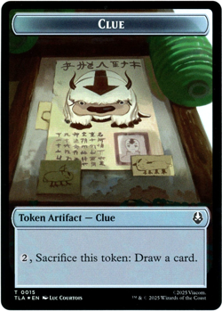 Ally 0004 / Clue 0015 (Foil) Double-Sided Token Avatar The Last Airbender NM MTG - Image 2