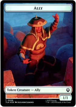 Ally 0006 / Clue 0017 (Foil) Double-Sided Token Avatar The Last Airbender NM MTG - Image 1