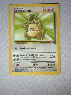 Pokemon TCG Pokemon Jungle Kangaskhan Rare Non-Holo 21/64 NM/LP - Image 1
