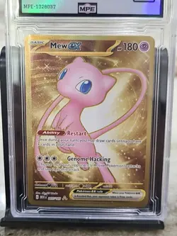 Pokemon MewEX 205/165 Scarlet and Violet 151 Gold Hyper Rare MPE GRADED MINT+9.5 - Image 3
