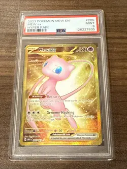 Pokemon SV Scarlet & Violet 151 Hyper Rare Gold Mew ex 205/165 PSA 9 MINT - Image 1