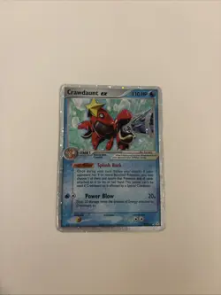 Pokemon 2006 Crawdaunt EX Holon Phantoms Holo Rare Card 99/110 Damaged - Image 1