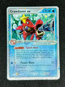 2006 Crawdaunt EX LP- 99/110 Pokemon Card Holon Phantoms English Vintage Rare* - Image 1