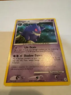 Pokemon Gengar TCG 27/130 Diamond and Pearl 2007 Rare Non-Holo Card LP - Image 1