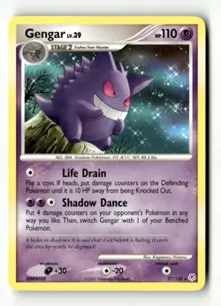 Gengar Rare Normal Diamond and Pearl 27/130 HP Pokemon TCG - Image 1