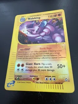 Nidoking 24/147 Reverse Holo Pokemon TCG Aquapolis E Reader Series LP - Image 2