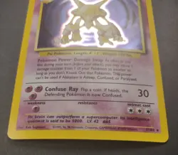 Pokemon TCG Alakazam Holo Rare Card 1/102 Base Set Unlimited. 1999 WOTC. MP - Image 2