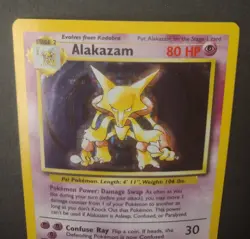 Pokemon TCG Alakazam Holo Rare Card 1/102 Base Set Unlimited. 1999 WOTC. MP - Image 3
