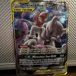 Pokemon Mewtwo & Mew GX TAG TEAM SM191 Holo Promo Full Art Card HP 270 - Image 1