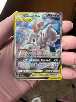 Pokemon Mewtwo & Mew GX Sun and Moon Promo Card SM191 HP-DMG - Image 1