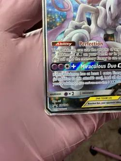 Pokemon Mewtwo & Mew GX Sun and Moon Promo Card SM191 HP-DMG - Image 2