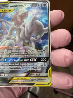 Pokemon Mewtwo & Mew GX Sun and Moon Promo Card SM191 HP-DMG - Image 3