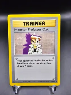 LP - Impostor Professor Oak - 73/102 - Shadowless - Base Set - Pokemon Card - Image 1