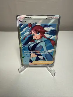 Pokemon TCG Skyla Holo Ultra Rare Full Art Card Shining Fates 072/072 - Image 1