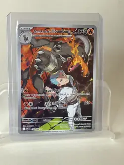Pokemon TCG Team Rockets Houndoom Illustration Rare Card 191/182 Destined Rivals - Image 1