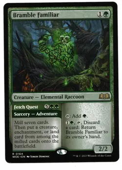 Magic the Gathering MTG Card: Bramble Familiar #0164 WOE Rare! NM - Image 1