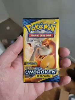 Pokemon Sun & Moon Unbroken Bonds 3 Card Booster Pack New Sealed - Image 1