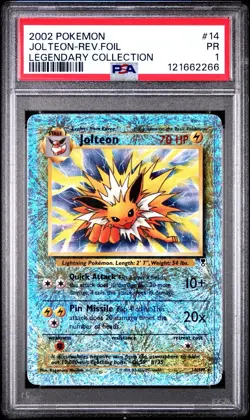 Jolteon Legendary Collection Reverse Holo Card 14/110 PSA 1 - Image 1