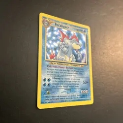 Feraligatr 4/111 Neo Genesis Unlimited Pokemon Card Holo Rare Moderately Played - Image 2