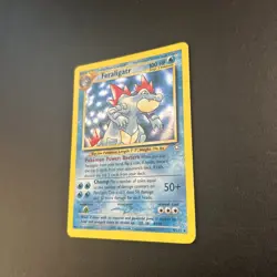 Feraligatr 4/111 Neo Genesis Unlimited Pokemon Card Holo Rare Moderately Played - Image 3