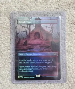 Blood Crypt (Foil Double-sided Borderless) Lorwyn Eclipsed- in hand + free gift - Image 1