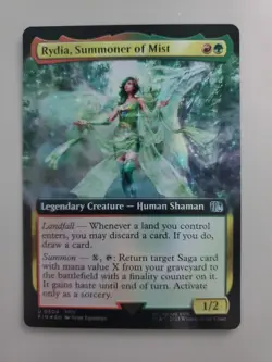 MTG Rydia, Summoner of Mist Final Fantasy Foil Extended Art Uncommon - Image 1