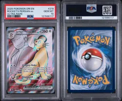 Pokemon TCG Team Rocket's Persian EX Destined Rivals 219/182 PSA 10 GM - Image 3