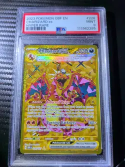 Pokemon Charizard ex 228/197 Obsidian Flames Hyper Rare Holo PSA 9 2023 EN - Image 1