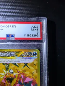 Pokemon Charizard ex 228/197 Obsidian Flames Hyper Rare Holo PSA 9 2023 EN - Image 3