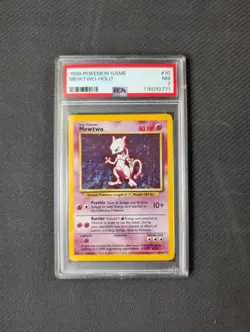 Pokemon Mewtwo Base Set Unlimited Holo Rare #10 PSA 7 - Image 1
