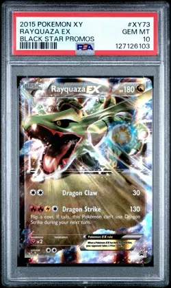 2015 POKEMON XY BLACK STAR PROMOS #XY73 RAYQUAZA EX PSA 10 - Image 1