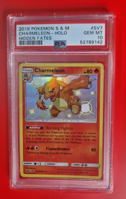 Charmeleon PSA 10 Sun & Moon 2019 Holo SV7/SV94 Hidden Fates GEM MT Pokemon TCG - Image 1