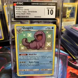 QUAGSIRE HIDDEN FATES HOLO- CGC 10 GEM MINT 2019 POKEMON SV10/SV94 - Image 1