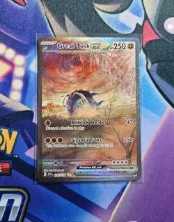 Pokemon Great Tusk ex SIR 246/198 Scarlet&Violet Base Set NM 2023 - Image 1