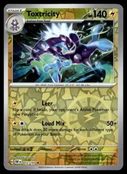 TOXTRICITY [FOIL] - 072/197 - OBSIDIAN FLAMES OBF POKEMON SV REVERSE - NM - Image 1