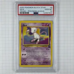 Pokemon Black Star Mew Promo-Pokemon League #8 2000 PSA 10 Gem Mint - Image 1