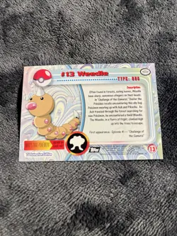 2000 TOPPS Chrome POKEMON Series 1-WEEDLE NM - Image 2