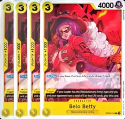 One Piece TCG - 4er Playset - OP09-112 Belo Betty C/EN/NM - Image 1
